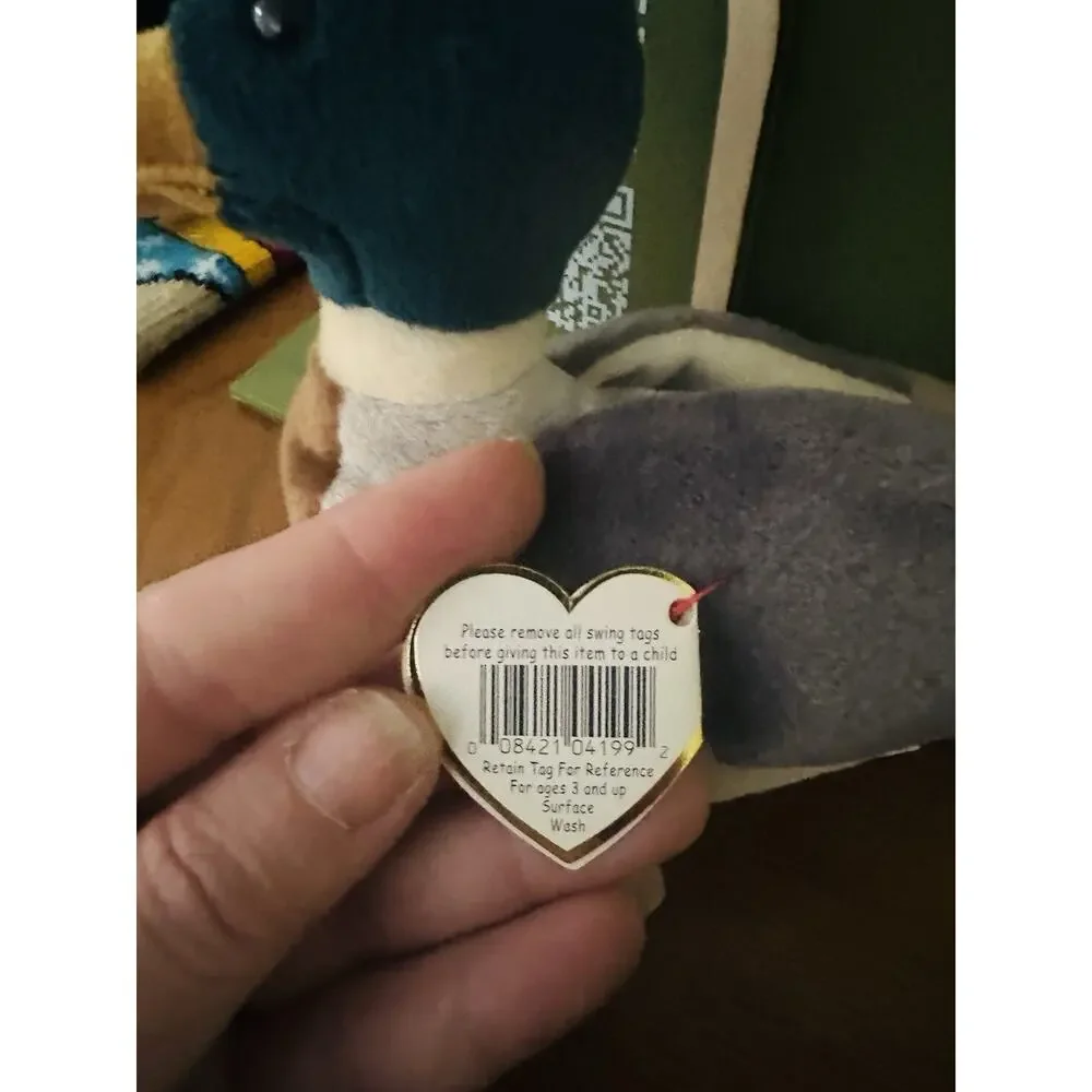 Ty Beanie Baby Jake The Duck - Rare! 🔥Mismatch Tags For Dates And Korean Stamp